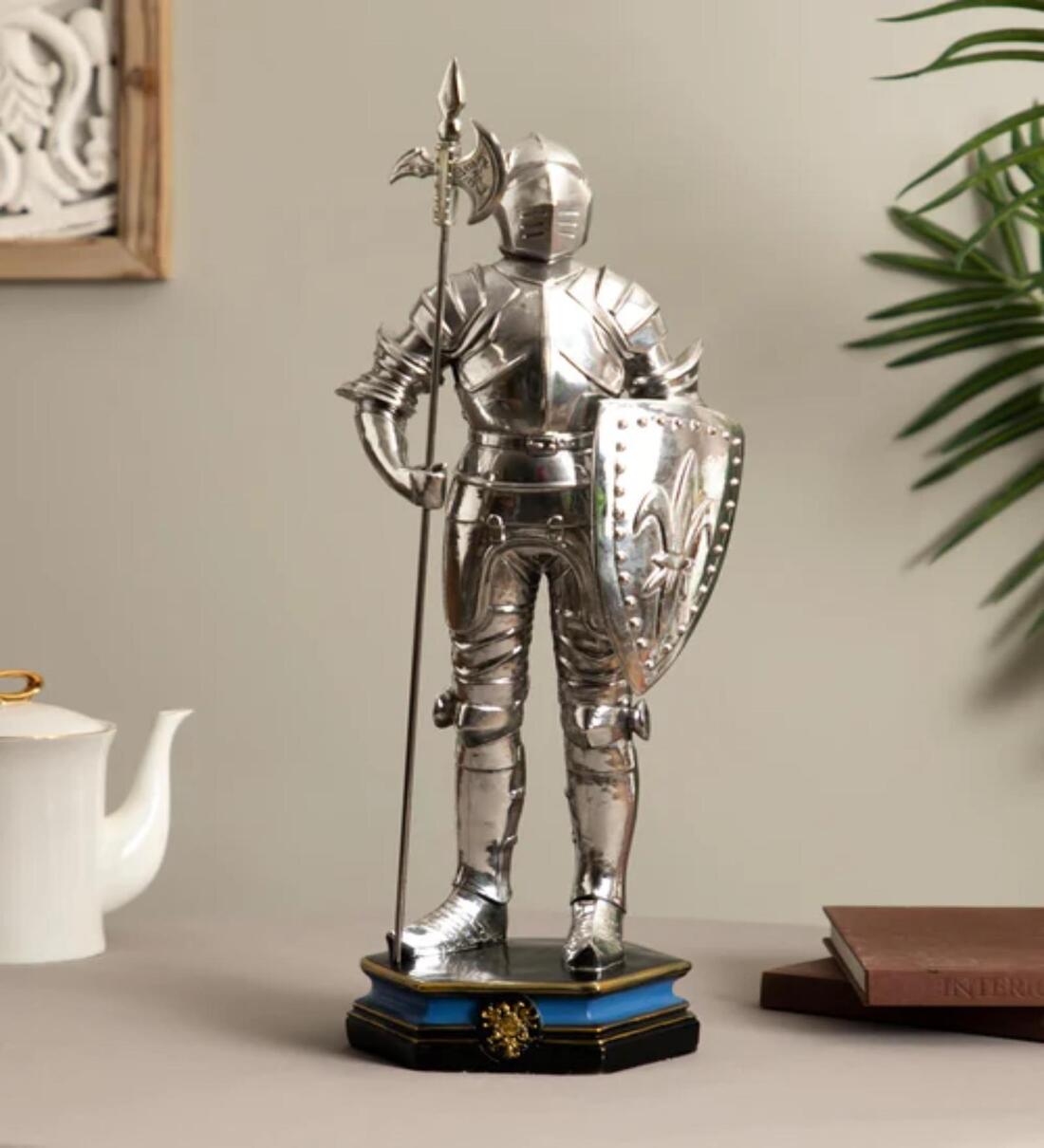 Buy Medieval Knight Grey Resin Showpiece at 25% OFF by The Decor Kart ...