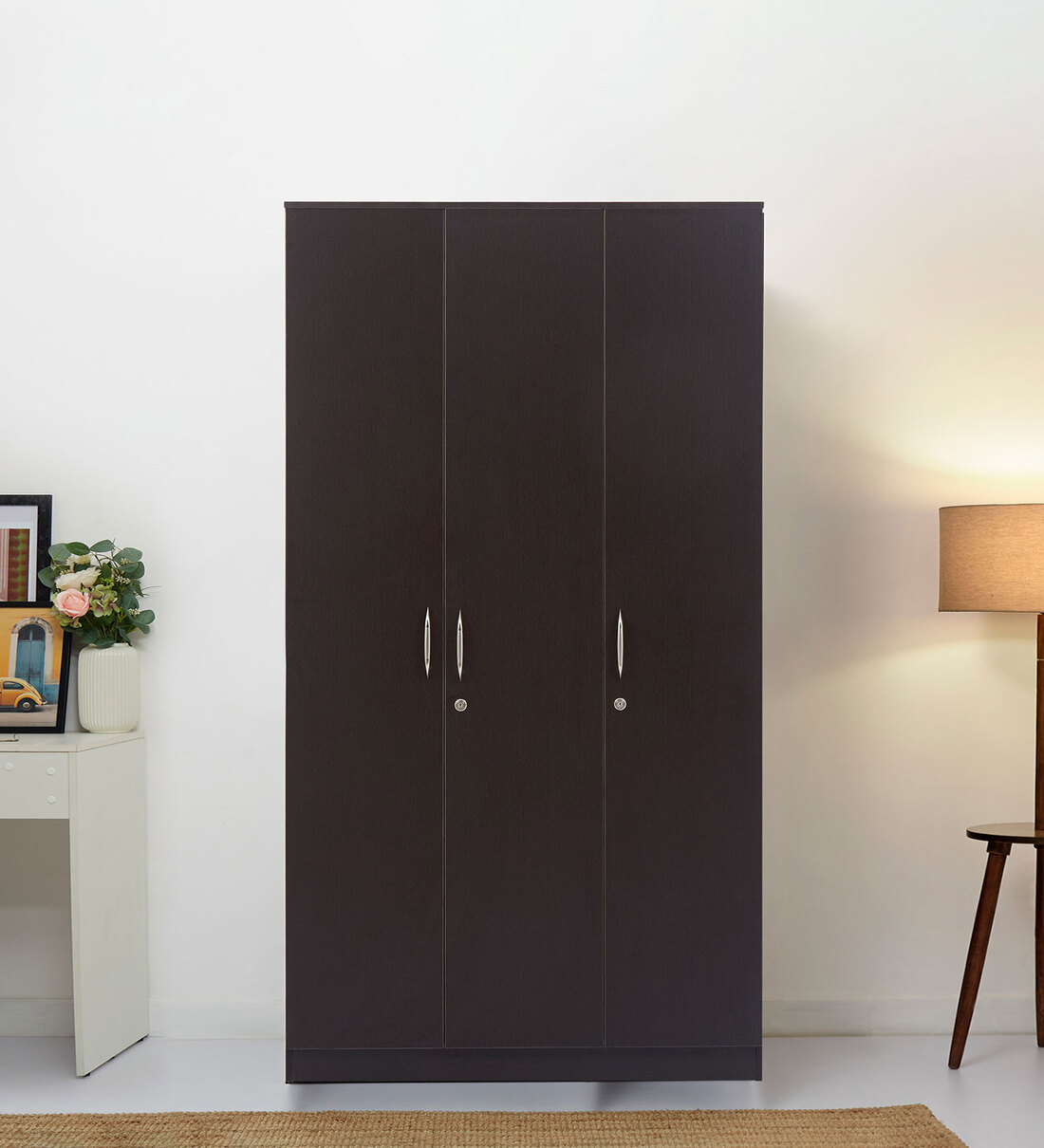 Buy Merlin Wood 3 Door Wardrobe in Walnut Finish at 20% OFF by Green ...