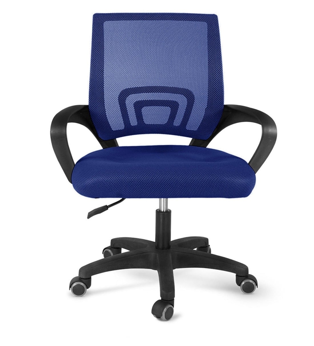 Buy Mesh Revolving Chair In Blue Colour By Furniturstation Online - Mid 