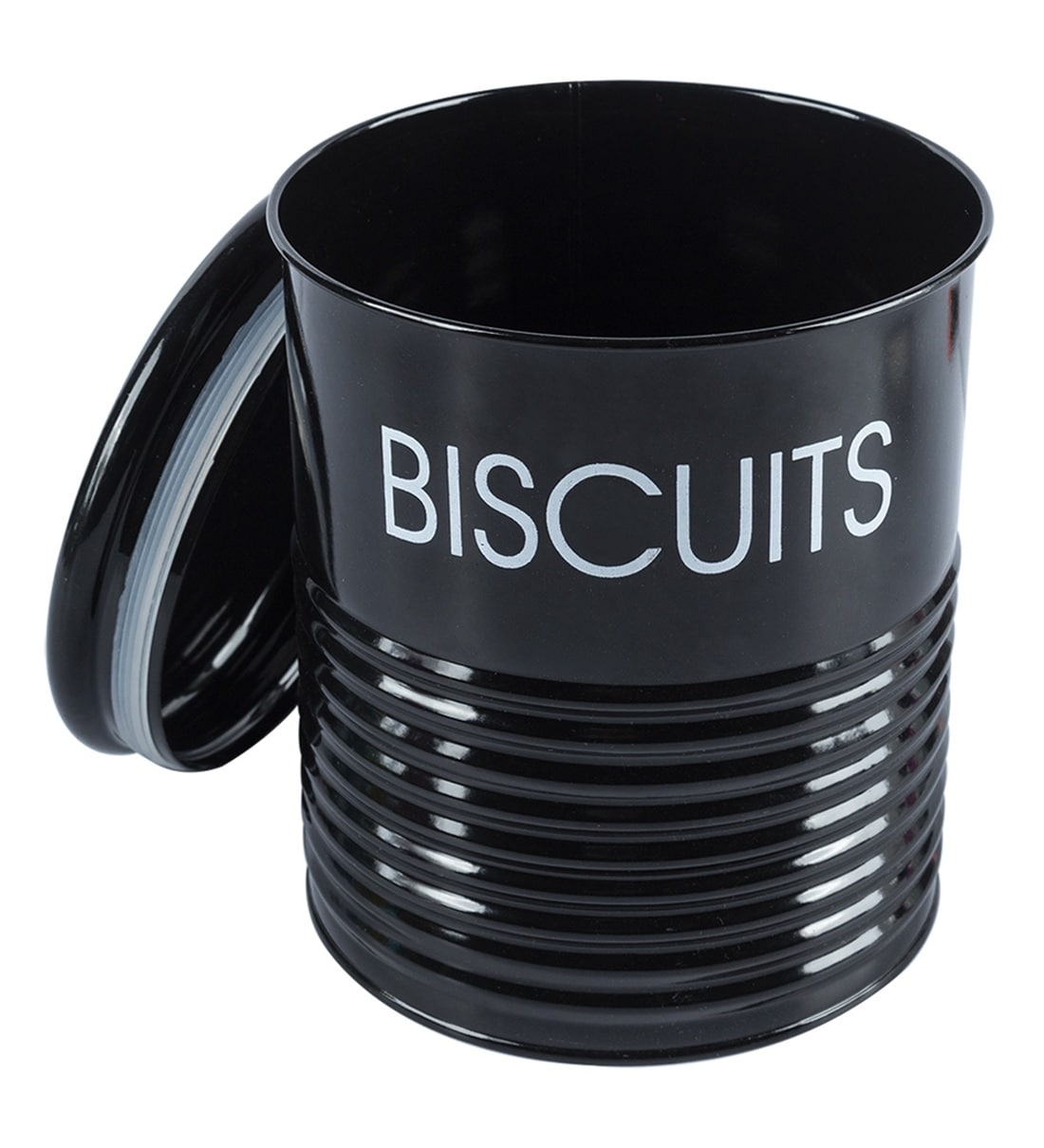 Buy Metal Black Biscuits Jar With Lid 1700Ml By Market 99 at 47