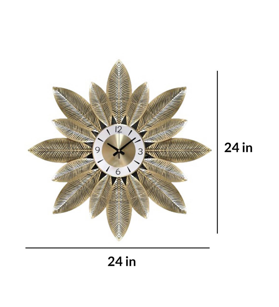 Buy Metal Decorative Wall Clock Gold Color Online Novelty Wall Clocks