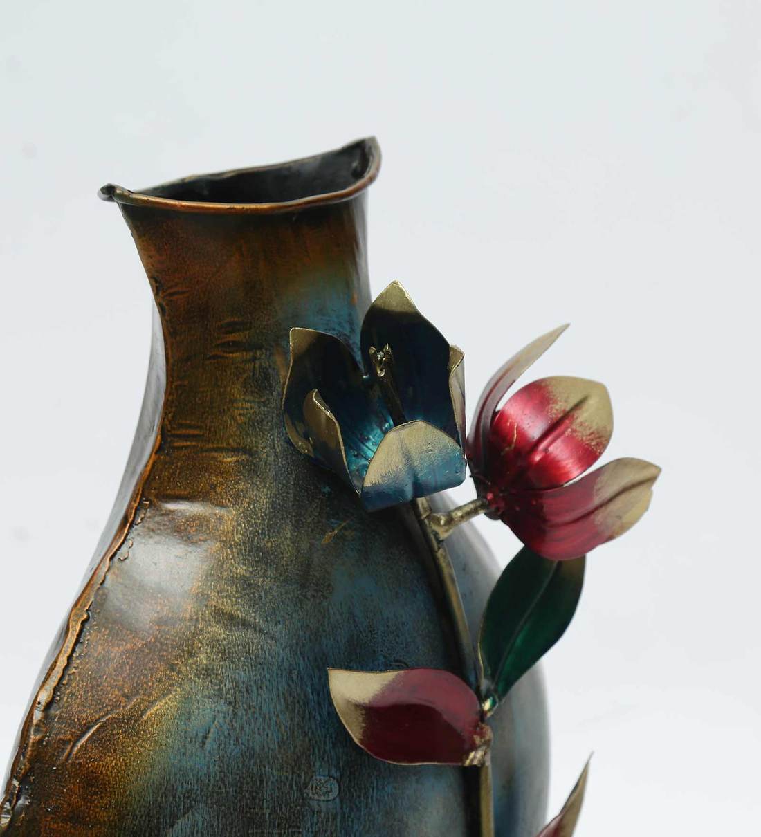 Buy Metal Flower Vase In Multicolour By Malik Design Online