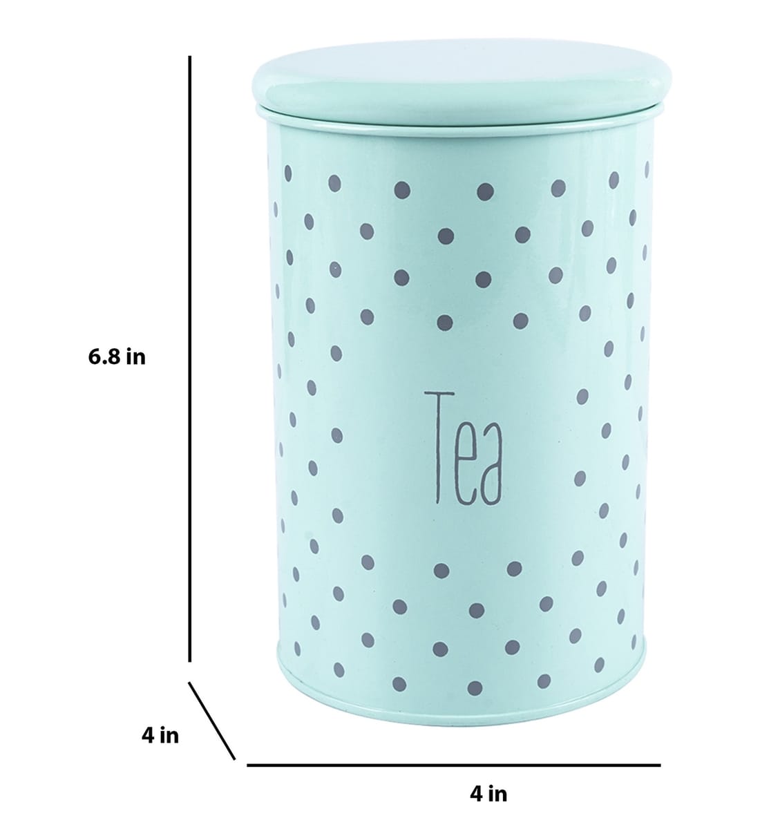 Buy Metal Green Tea Jar With Lid 900Ml By Market 99 Online Jars and