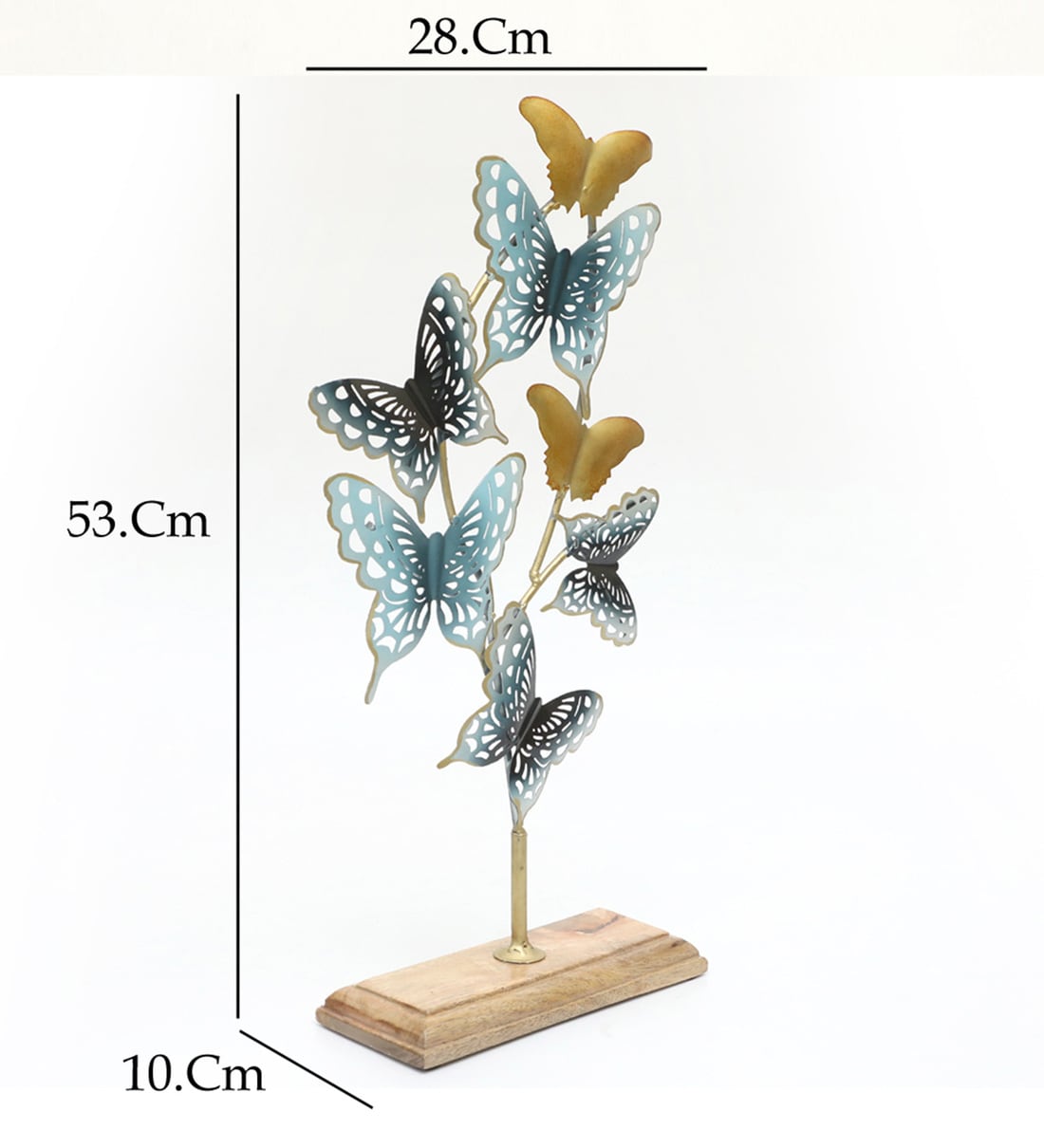 Buy Metal Multicolour Misty Flying Butterfly Table Decor at 38
