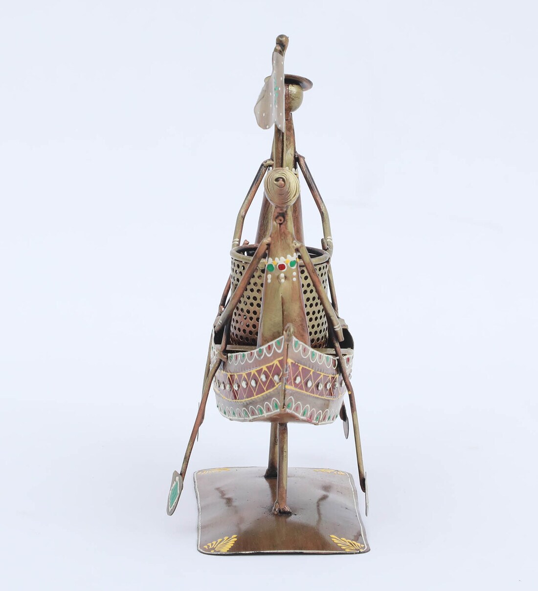 Buy Hand Painted-Boat Multicolour Metal -Pen Stand at 7% OFF by Padmavati  Art Creations