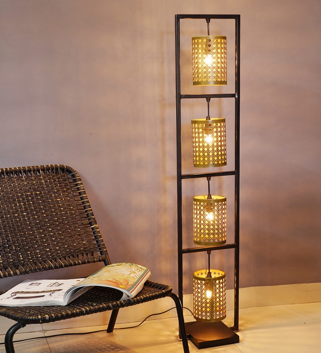 Buy Metal Shade Floor Lamp With Black Base By District18 Online Novelty Floor Lamps Floor