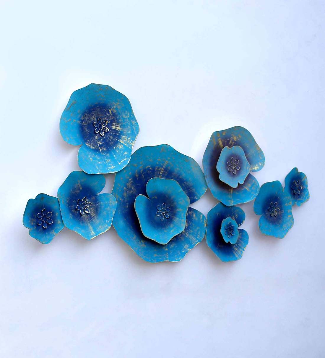 Buy Metal Wall Art In Blue By Craftter Online Abstract Metal Art