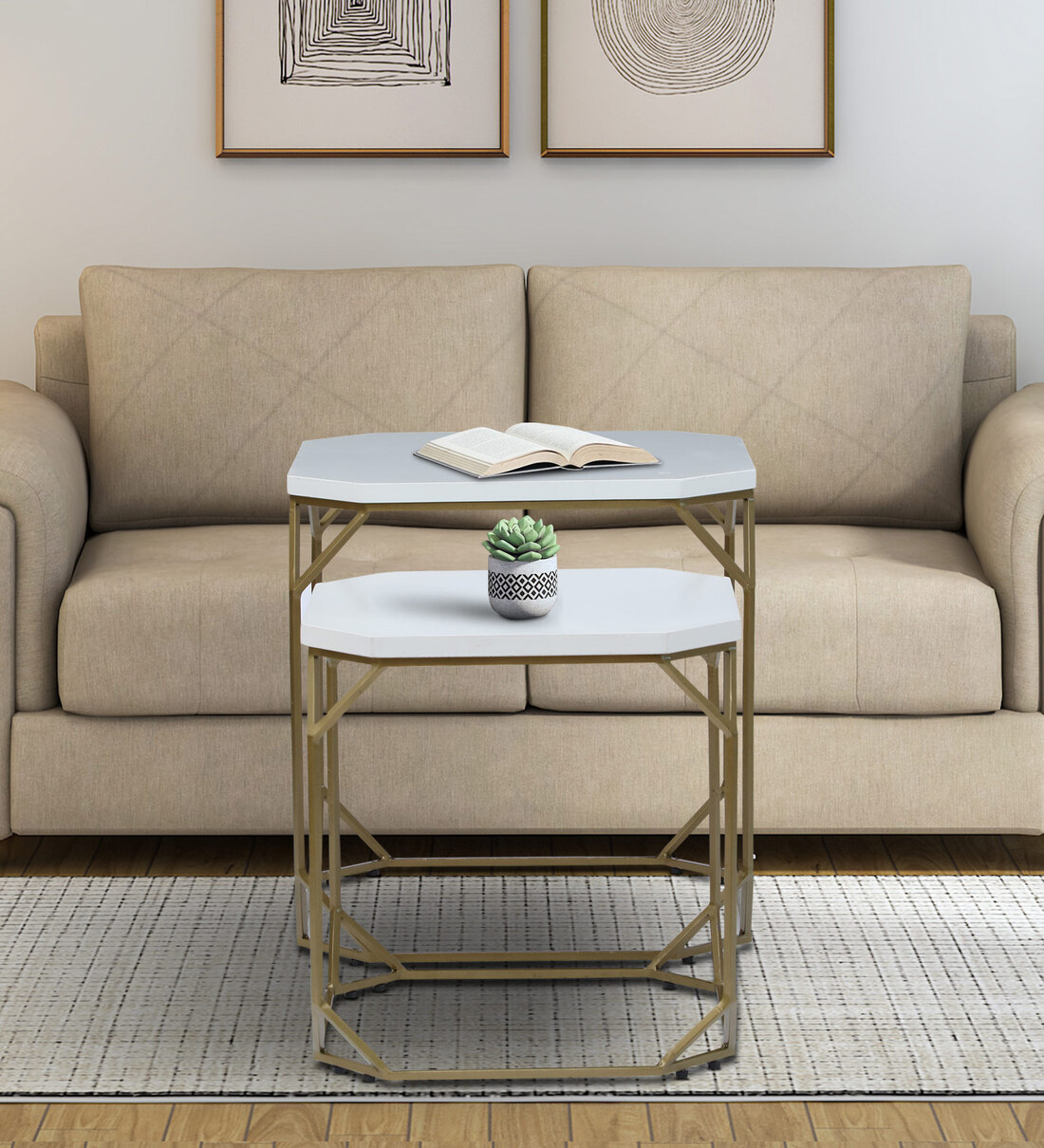 silver gold coffee table