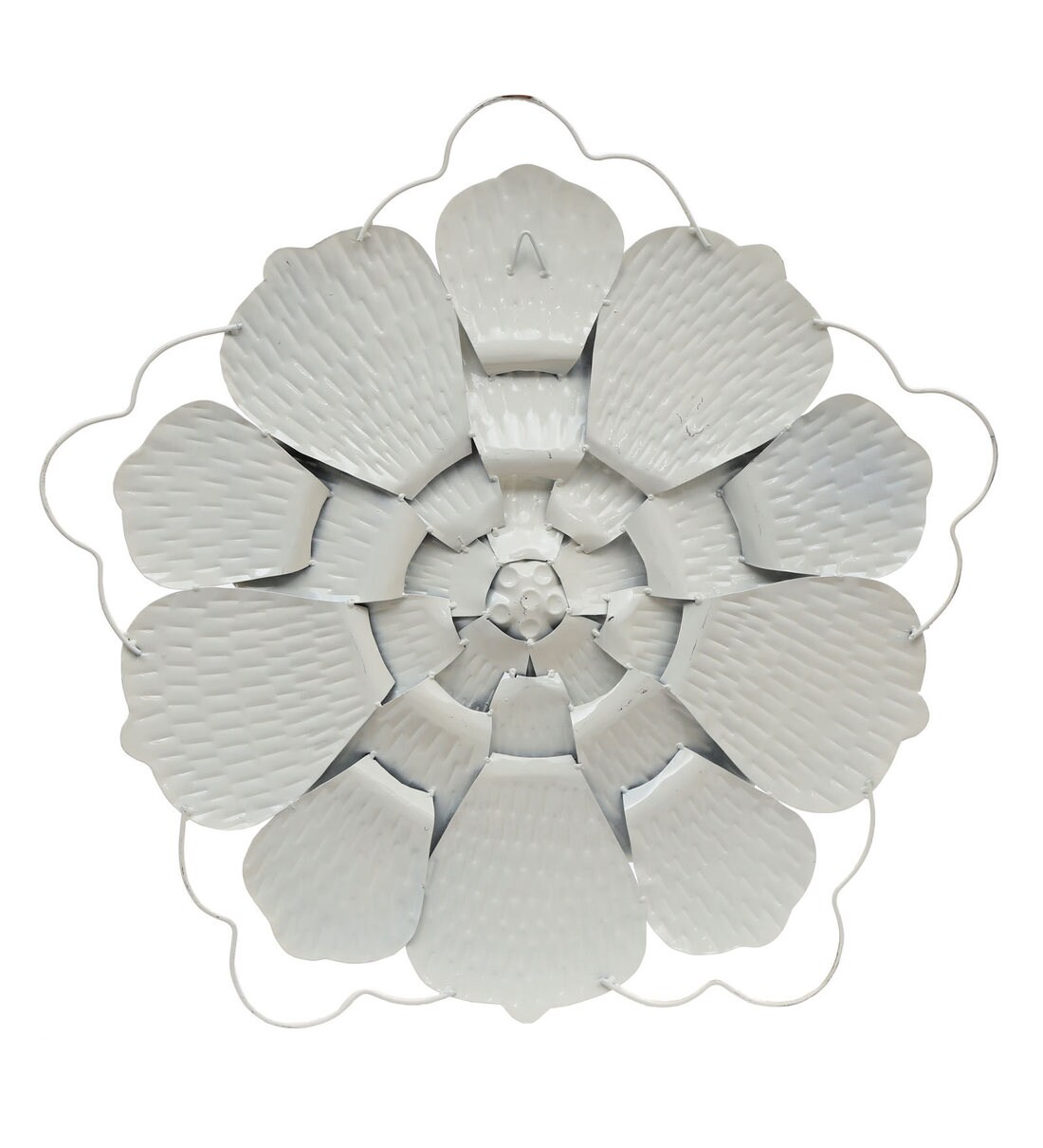 Buy White Metal Decorative Wall Art by Vedas Online Abstract Metal