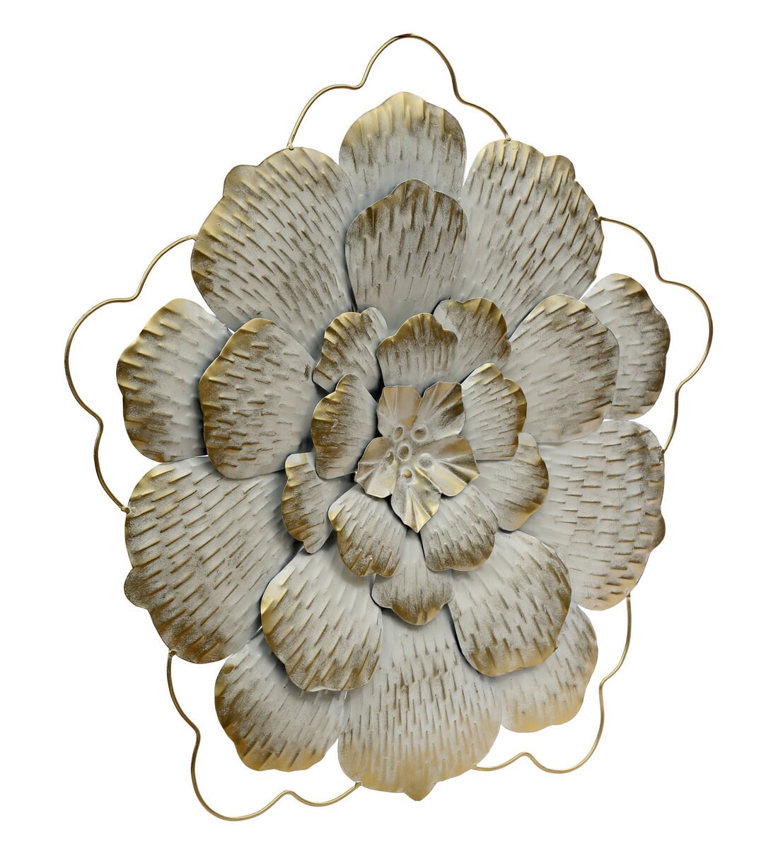 Buy White Metal Decorative Wall Art by Vedas Online Abstract Metal