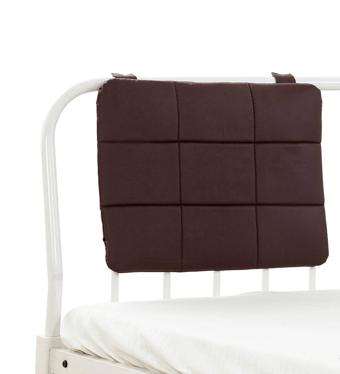 Buy Metallika Metal King Size Bed in White Finish by FurnitureKraft