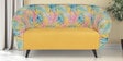 Meadow Fabric 3 seater Sofa In Floral Yellow  Colour