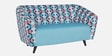 Meadow Fabric 3 seater Sofa In Geo Blue Colour