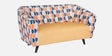 Meadow Fabric 3 seater Sofa In Geo Orange Colour