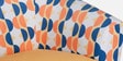 Meadow Fabric 3 seater Sofa In Geo Orange Colour