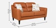 Meda 2 Seater Sofa In Tan Brown Colour Meda 2 Seater Sofa In Tan Brown Colour