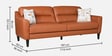 Meda 3 Seater Sofa In Tan Brown Colour Meda 3 Seater Sofa In Tan Brown Colour