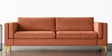 Lima Velvet 3 Seater Sofa In Rust Colour
