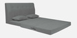 Medium Fabric Convertible Sofa Cum Bed in Grey Colour
