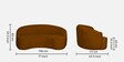 Oslo Teddy Fabric 3 Seater sofa in Rust Colour