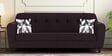 Melaan Fabric 3 Seater Sofa In Coffee Brown Color