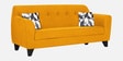 Melaan Fabric 3 Seater Sofa In Bold Yellow Color
