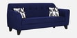 Melaan Fabric 3 Seater Sofa In Royal Blue Color
