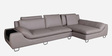 Melbourne Leatherette LHS Sectional Sofa in Beige Colour