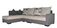Melton Fabric RHS Sofa in Beige & Grey Colour