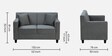Merax Velvet 2 Seater Sofa in Dark Grey Colour