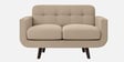 Mersela Velvet Fabric 2 Seater Sofa In Beige Colour