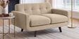 Mersela Velvet Fabric 2 Seater Sofa In Beige Colour