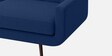 Mersela Velvet Fabric 2 Seater Sofa In Blue Colour