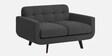 Mersela Velvet Fabric 2 Seater Sofa In Grey Colour