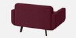 Mersela Velvet Fabric 2 Seater Sofa In Maroon Colour
