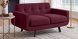 Mersela Velvet Fabric 2 Seater Sofa In Maroon Colour