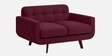 Mersela Velvet Fabric 2 Seater Sofa In Maroon Colour