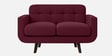 Mersela Velvet Fabric 2 Seater Sofa In Maroon Colour
