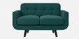 Mersela Velvet Fabric 2 Seater Sofa In Teal Green Colour