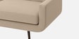 Mersela Velvet Fabric 3 Seater Sofa In Beige Colour