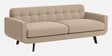 Mersela Velvet Fabric 3 Seater Sofa In Beige Colour