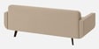 Mersela Velvet Fabric 3 Seater Sofa In Beige Colour