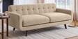 Mersela Velvet Fabric 3 Seater Sofa In Beige Colour