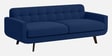 Mersela Velvet Fabric 3 Seater Sofa In Blue Colour