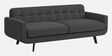 Mersela Velvet Fabric 3 Seater Sofa In Grey Colour