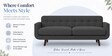 Mersela Velvet Fabric 3 Seater Sofa In Grey Colour