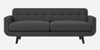 Mersela Velvet Fabric 3 Seater Sofa In Grey Colour