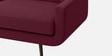 Mersela Velvet Fabric 3 Seater Sofa In Maroon Colour