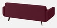 Mersela Velvet Fabric 3 Seater Sofa In Maroon Colour