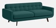 Mersela Velvet Fabric 3 Seater Sofa In Teal Green Colour